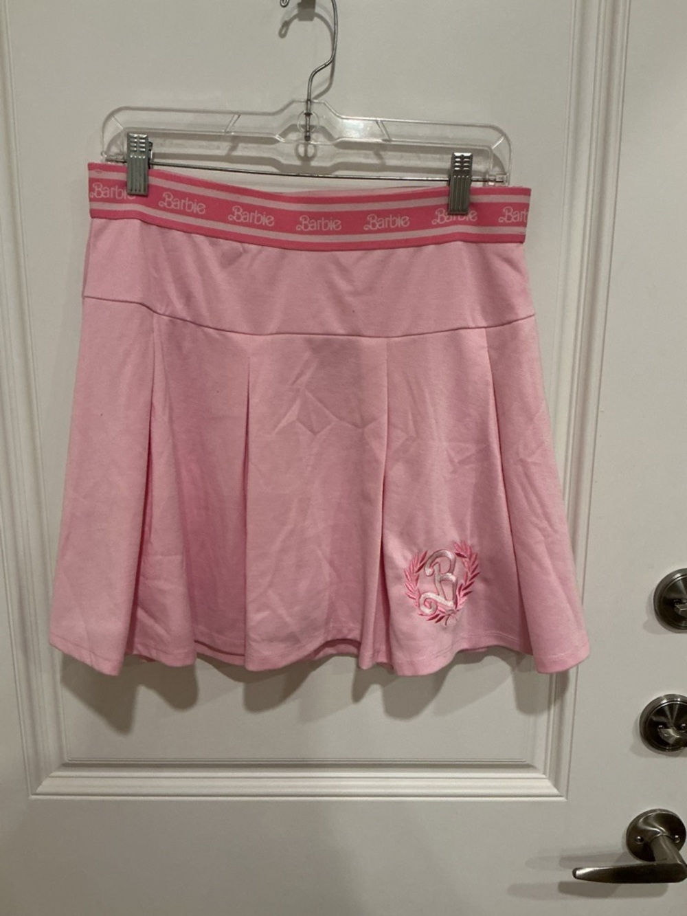 Barbie Light Pink  Flared Pleated tennis Skirt with Branded Waistband